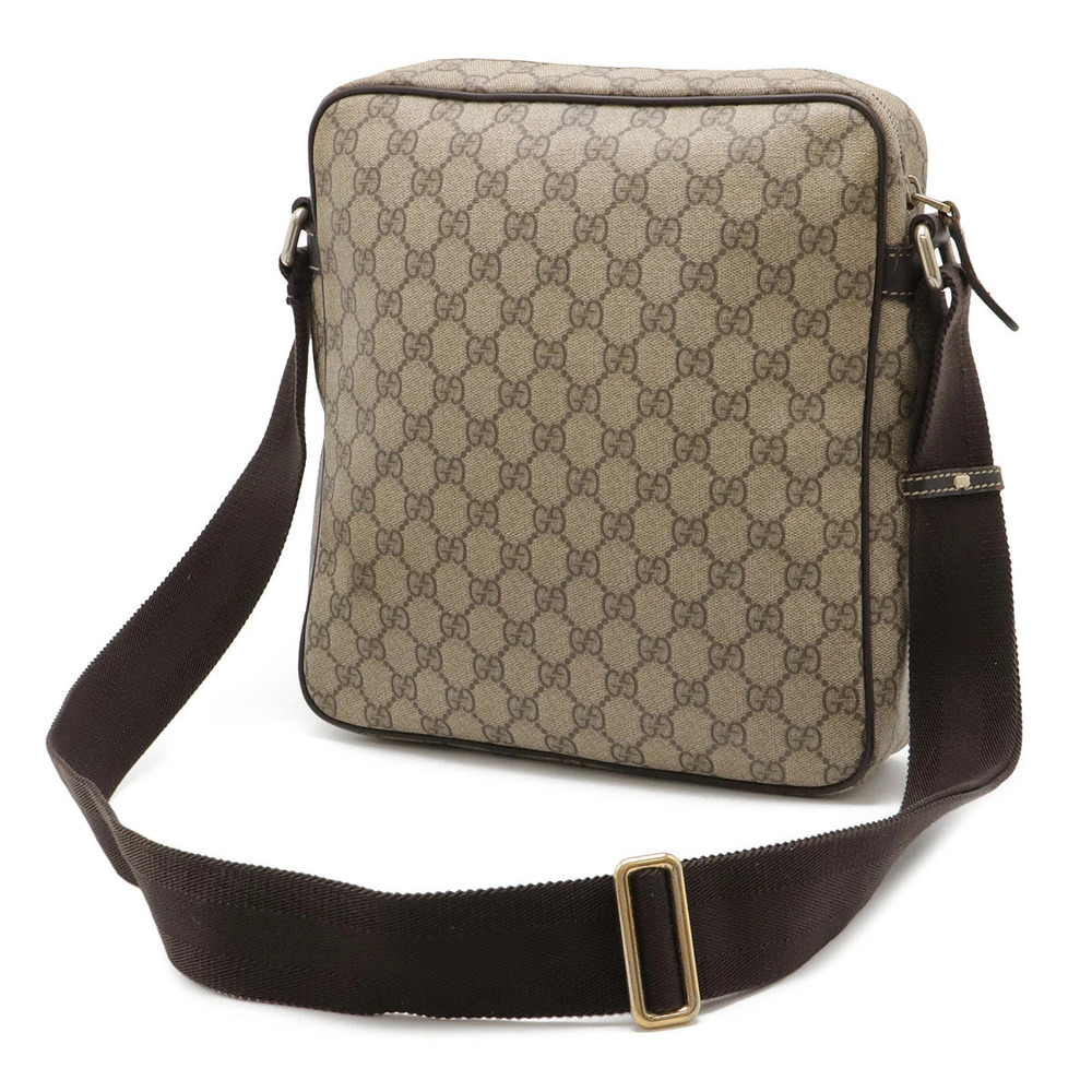 Gucci Plus Cream Beige Leather Brown Bag Crossbody GG Supreme Tan Brown